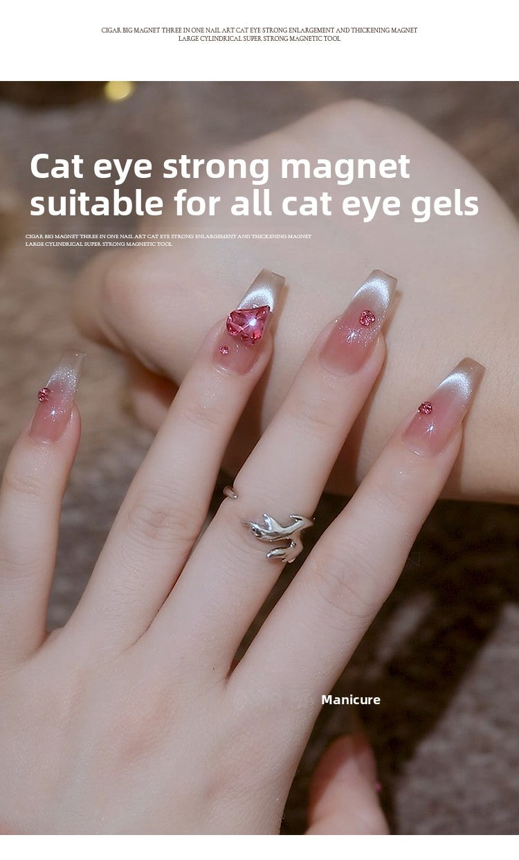 3 in 1 Cigar Large Magnet For Cat Eye Nail