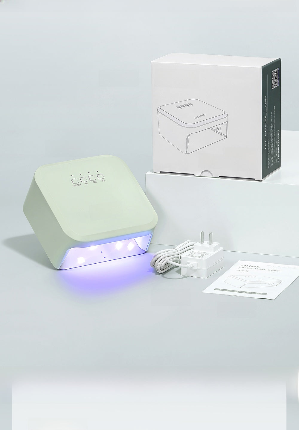 Nail lamp, small size lamp, mini square lamp, plug-in quick-drying induction