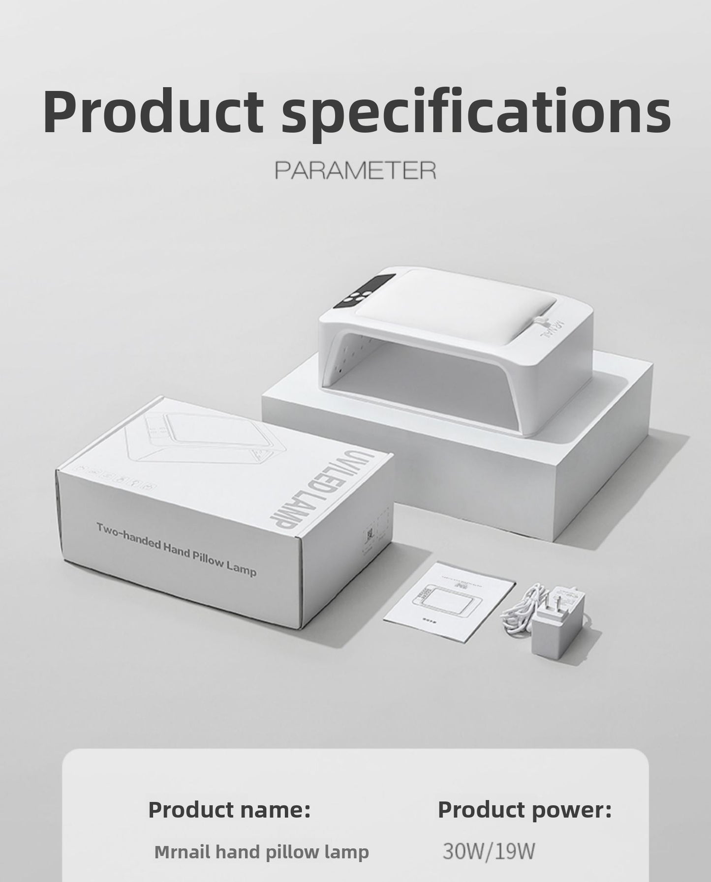 Mr Nail Professional Manicure Hand Pillow UV LED Lamp Cordless