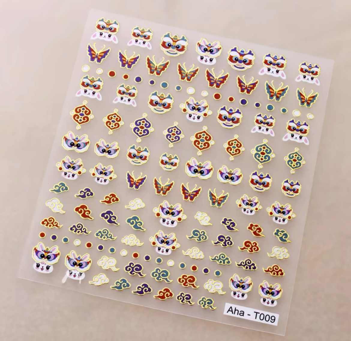 Aha-Holiday Elements Nail sticker