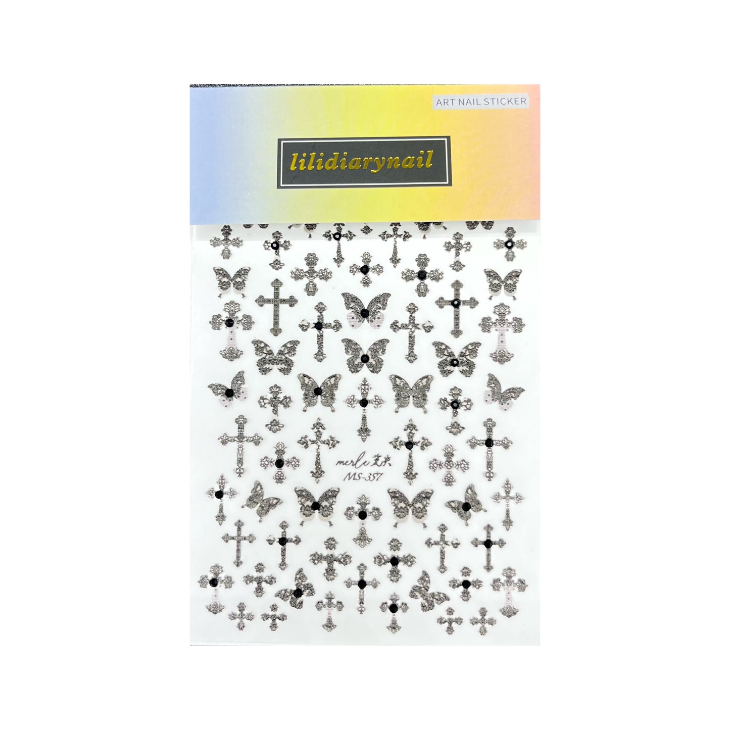 Planet, Cross And Cross Star Nail Art Decoration