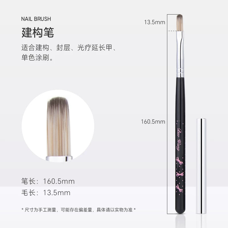 Black Pink Bow Nail Art Brush