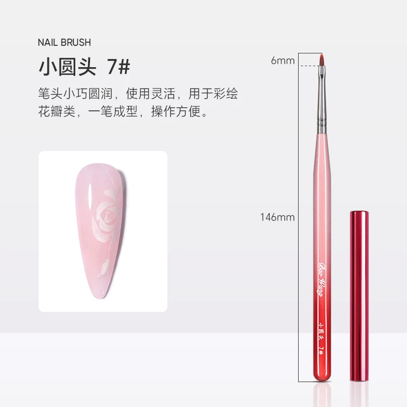 Red Wine Nail Art Brush