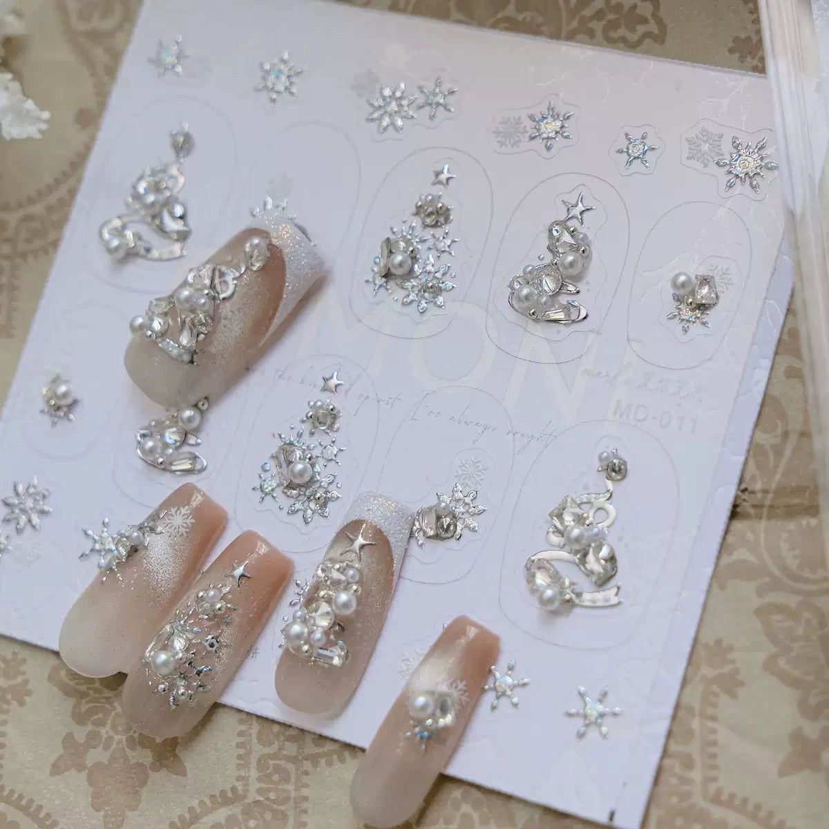 Luxury Christmas Nail Diamond Nail Sticker