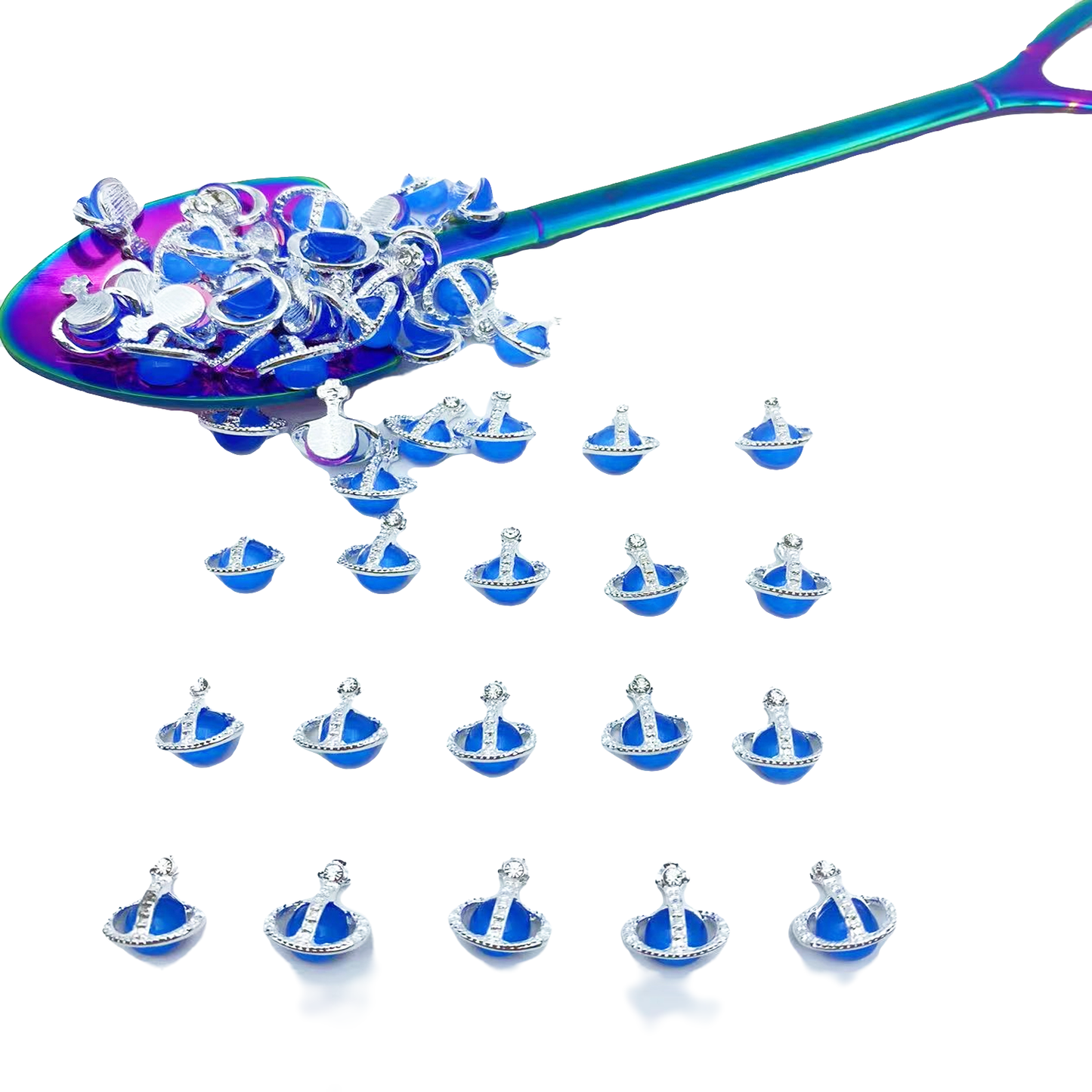 【D01】Zircon Saturn Cross-Nail Art DIY