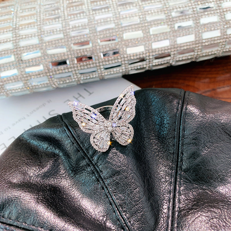 【R10】Super Shinely Butterfly Ring-size adjustable
