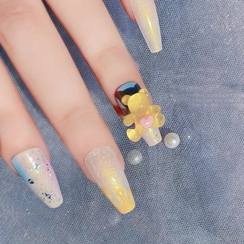 【D05】Resin 3D Bear -Nail Art DIY
