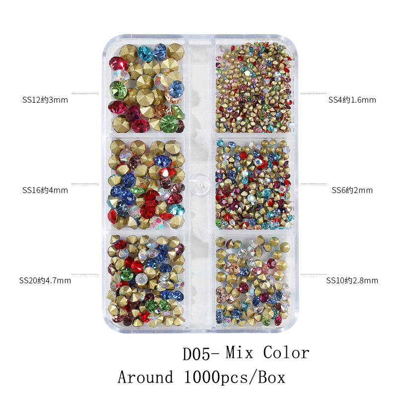 【D05】Glass Diamond-Pointed bottom