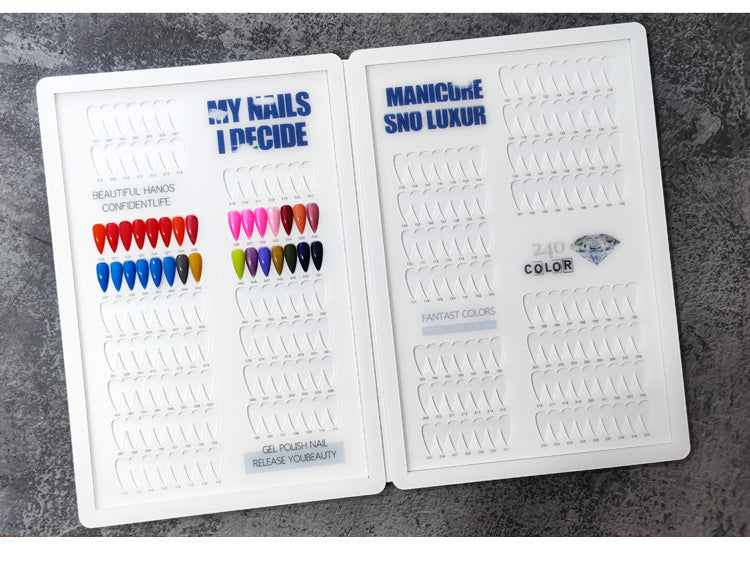 High Quality Acrylic Nail Art Swatch Book 200 /240 /308 Colors for Professional Salon and Home Use