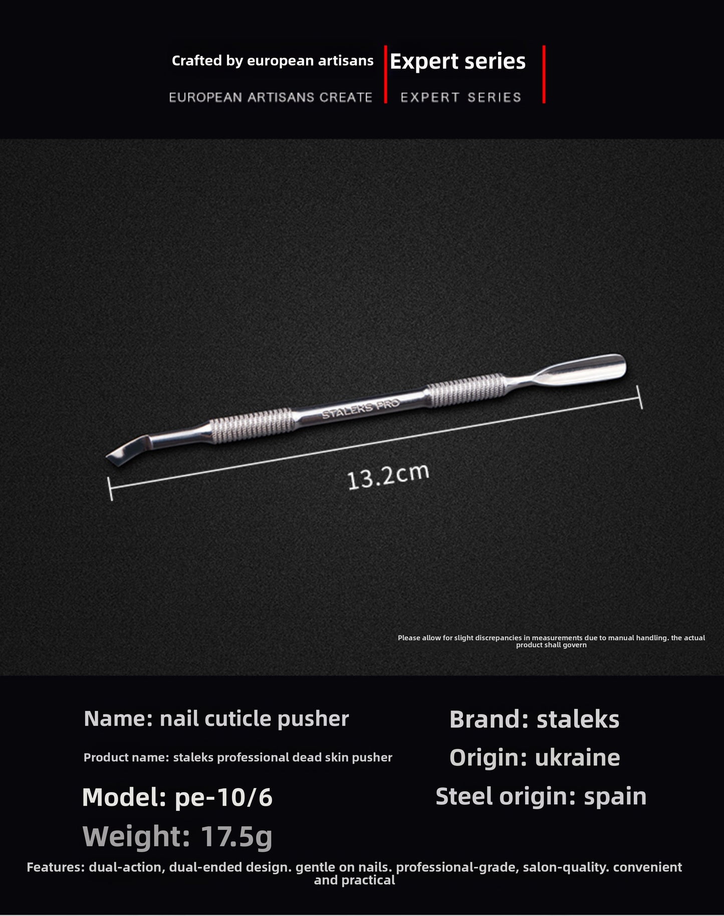 Staleks Pro  Cuticle Pusher Manicure Tool  Russian Style