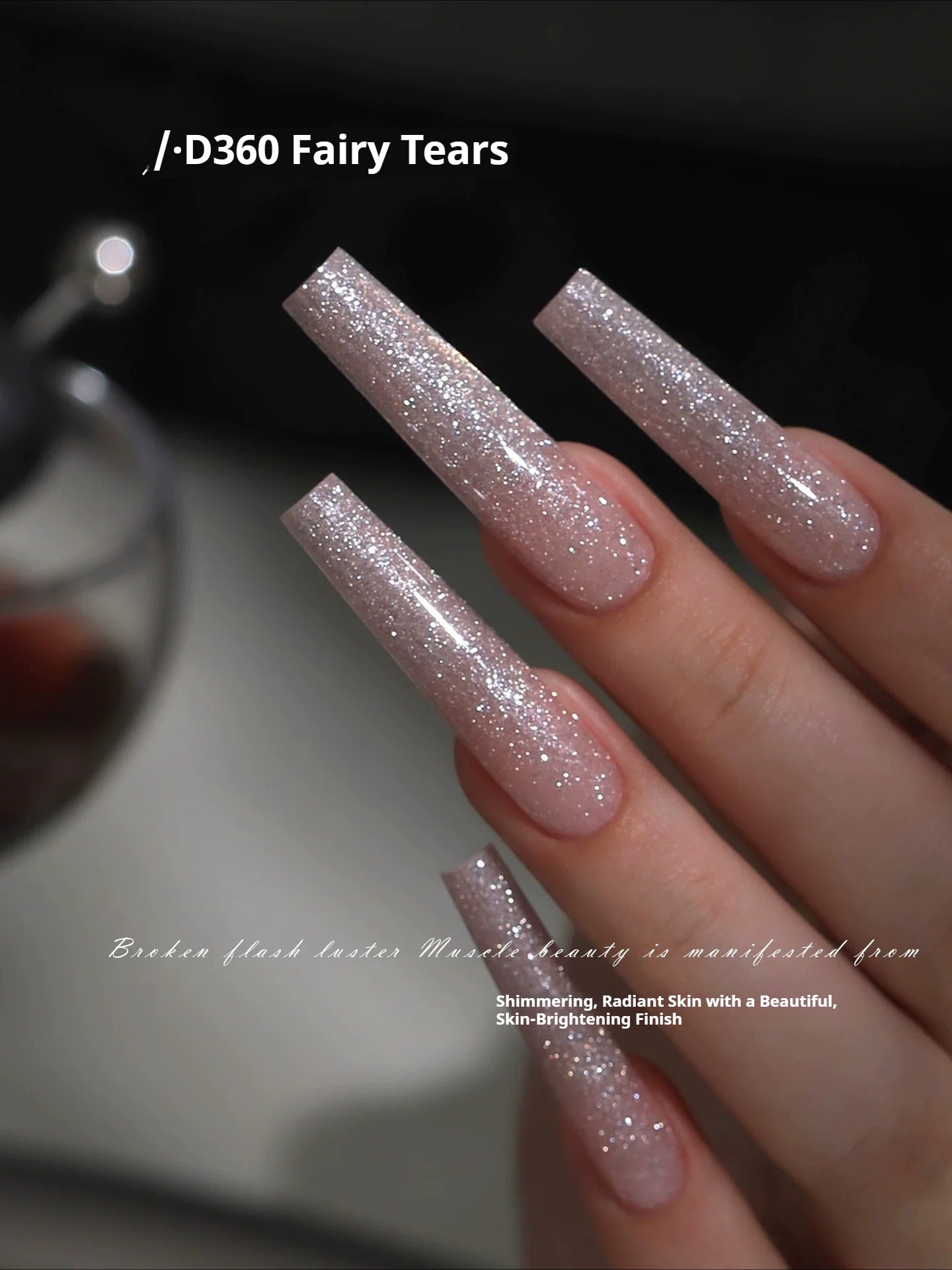 Nail Diamond Extension Gel, Fine Glitter Builder Gel, Shaping UV Gel, Paper-Free Quick Extension, Specialized for Nail Salons