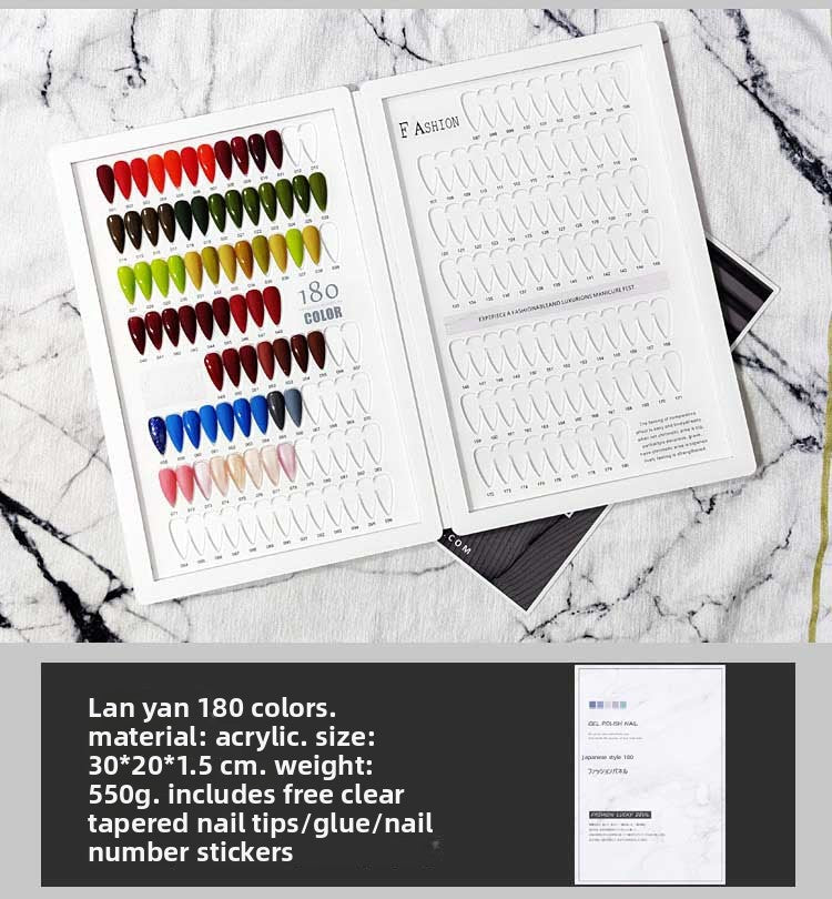 High Quality Acrylic Nail Art Swatch Book 200 /240 /308 Colors for Professional Salon and Home Use
