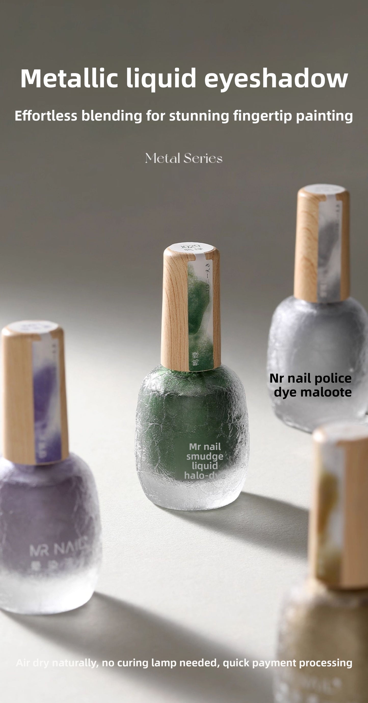 Nail Art Metallic Gradient Blending Solution
