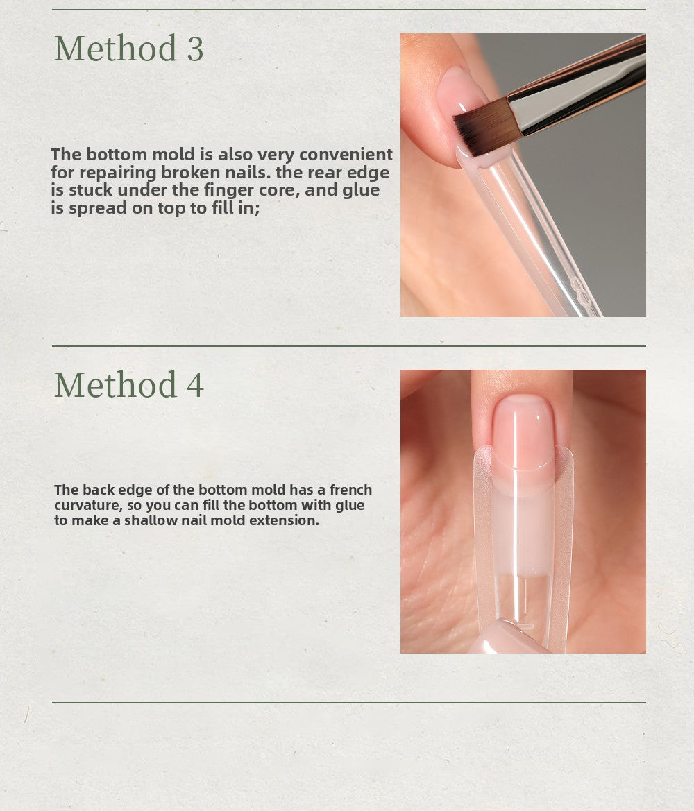 MR NAIL French Nail Forms & 3D Acrylic Builder Gel  Quick Extension Self-leveling