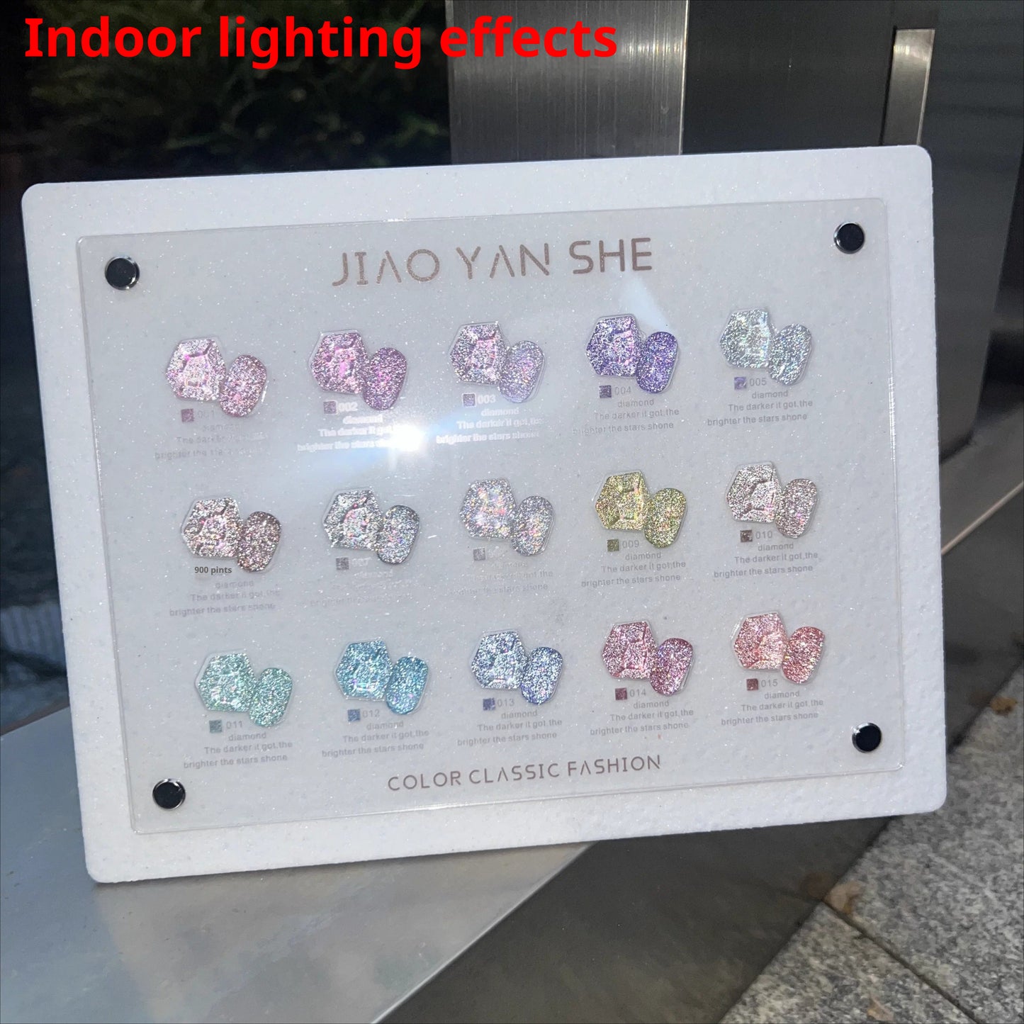 Jiao Yan She 15-color Nail Gel  Diamond Super Shiny Collection