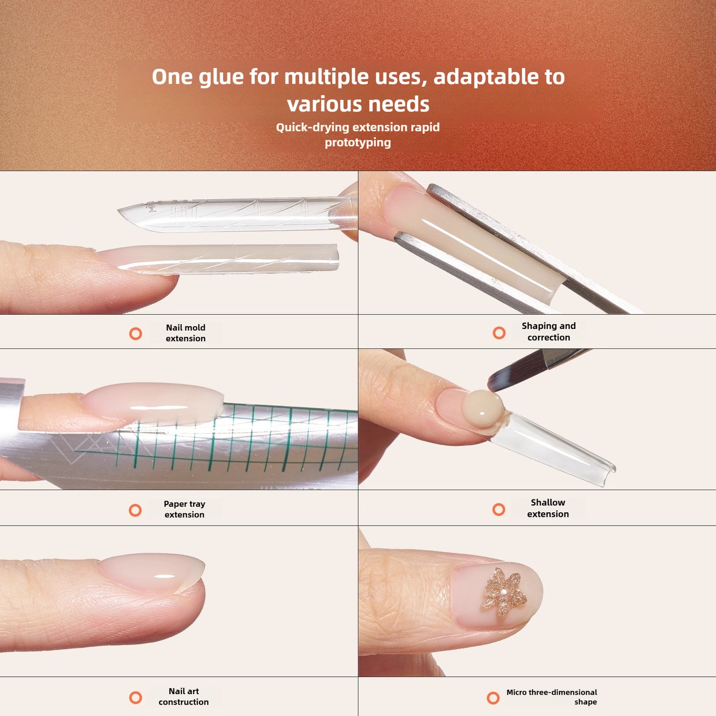 MODING Colored Construction Gel for Nail Extension