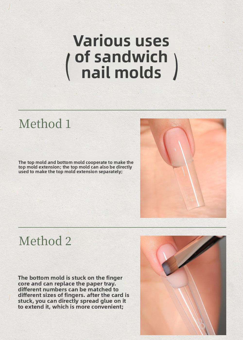 MR NAIL French Nail Forms & 3D Acrylic Builder Gel  Quick Extension Self-leveling