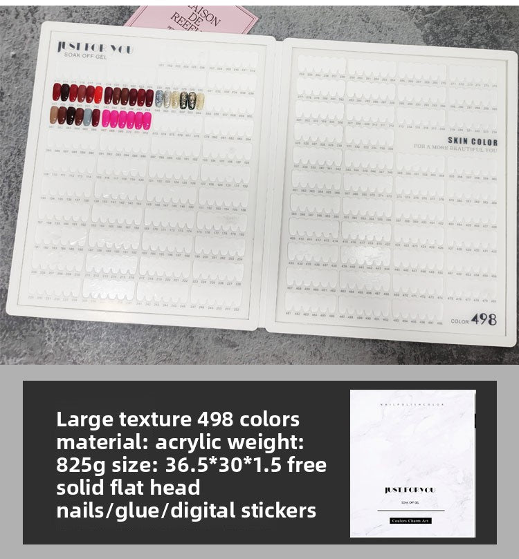 High Quality Acrylic Nail Art Swatch Book 200 /240 /308 Colors for Professional Salon and Home Use
