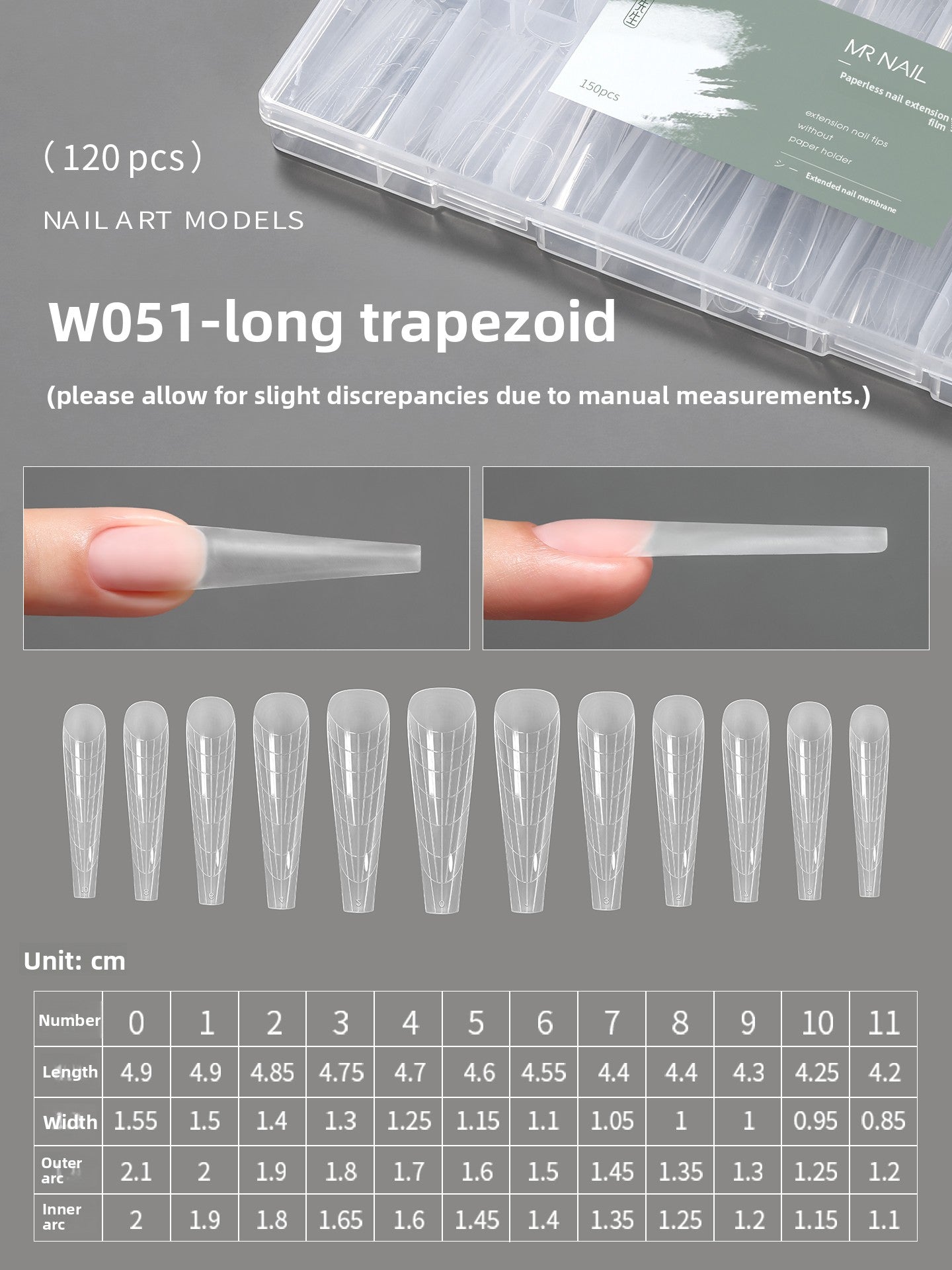 MR NAIL French Nail Forms & 3D Acrylic Builder Gel  Quick Extension Self-leveling