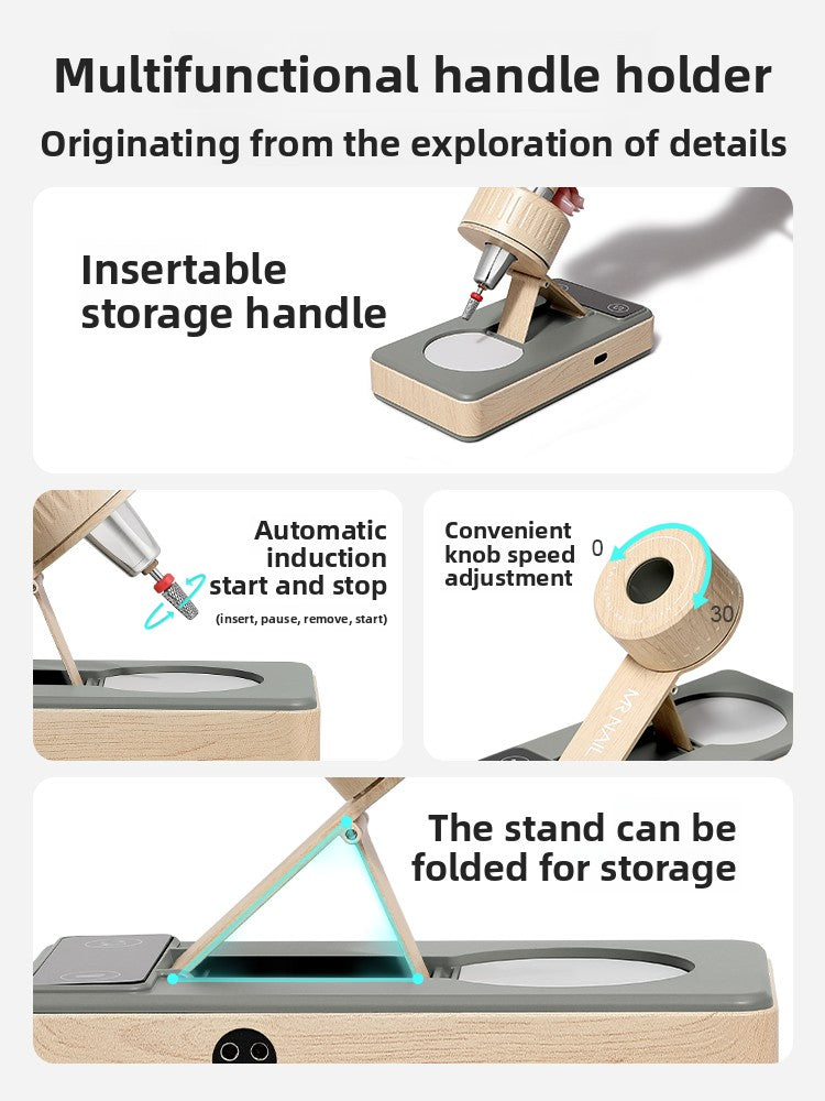 Mr Nail Electric Nail Drill Machine Professional Salon Use for Acrylic Gel Removal Cordless Low Noise