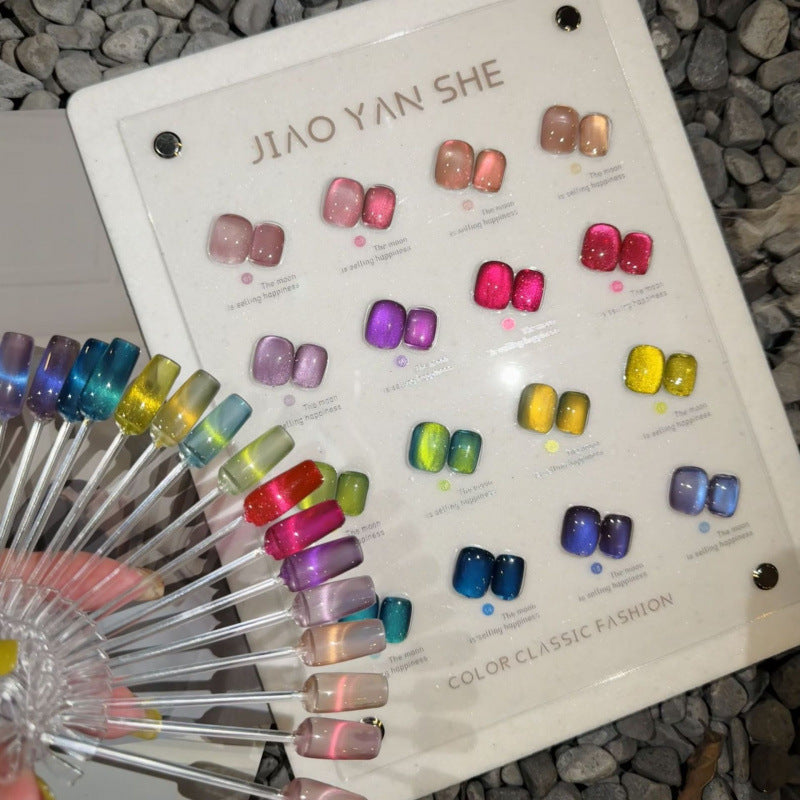New Arrival JIAO YAN SHE 20 Colors Purple  Blue Rosy White Enhancing Nail Salon Gel