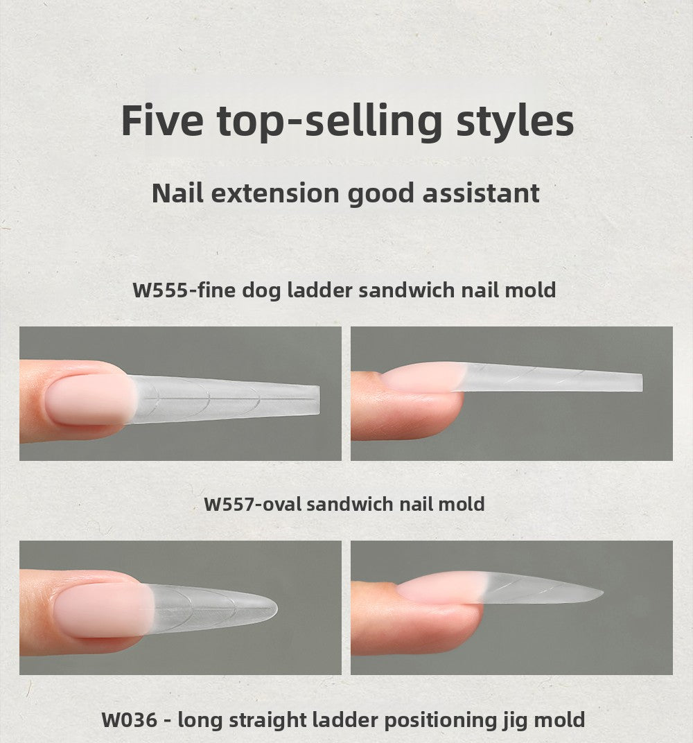 MR NAIL French Nail Forms & 3D Acrylic Builder Gel  Quick Extension Self-leveling