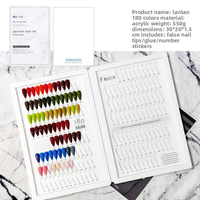 High Quality Acrylic Nail Art Swatch Book 200 /240 /308 Colors for Professional Salon and Home Use