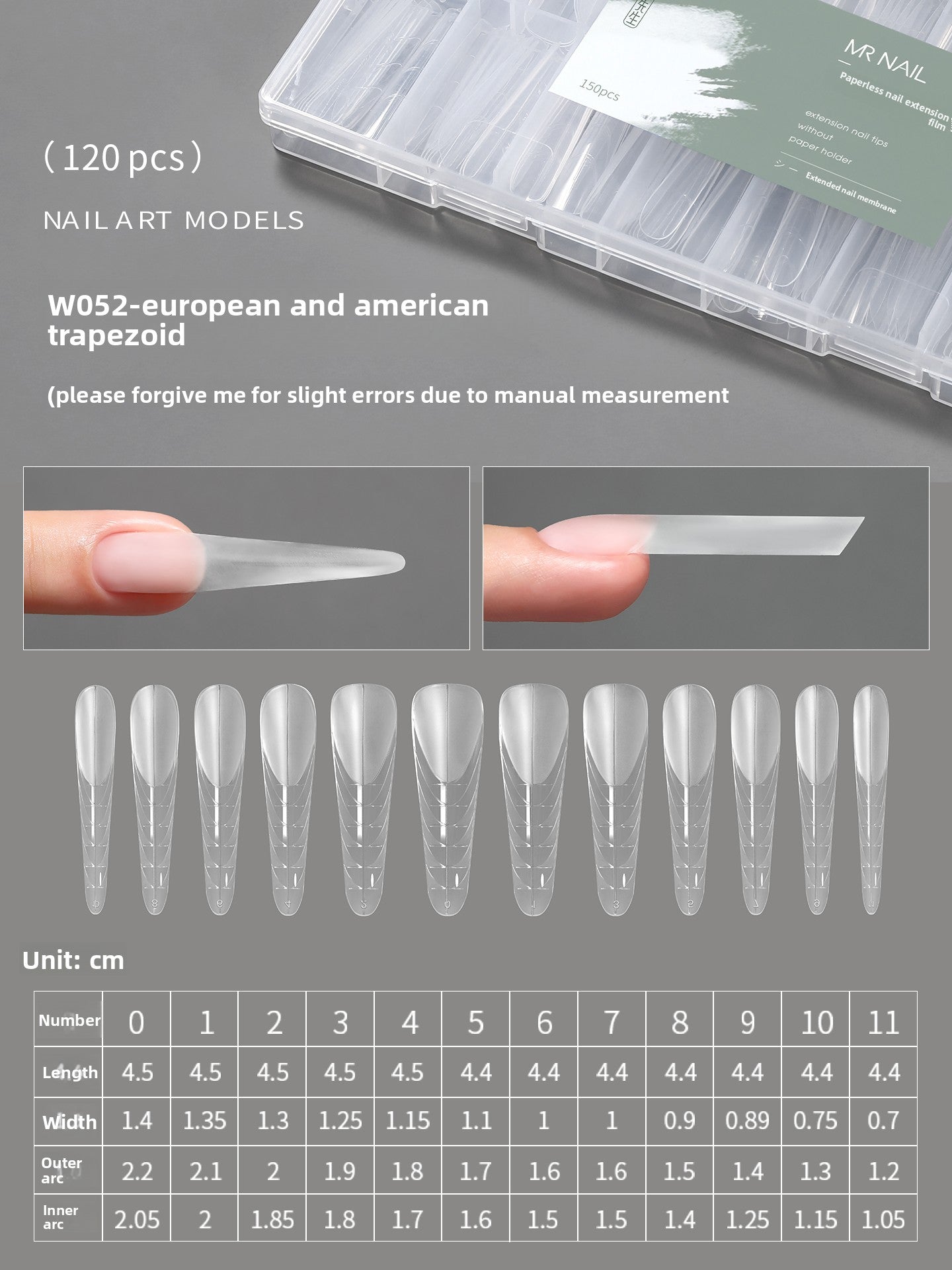 MR NAIL French Nail Forms & 3D Acrylic Builder Gel  Quick Extension Self-leveling