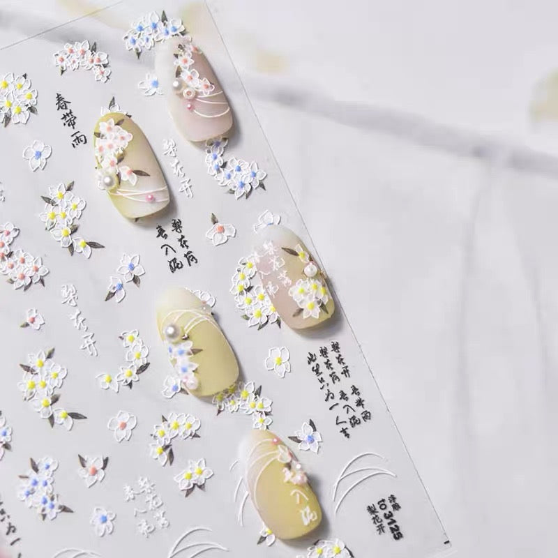 Flower Collection Nail Sticker Decoration