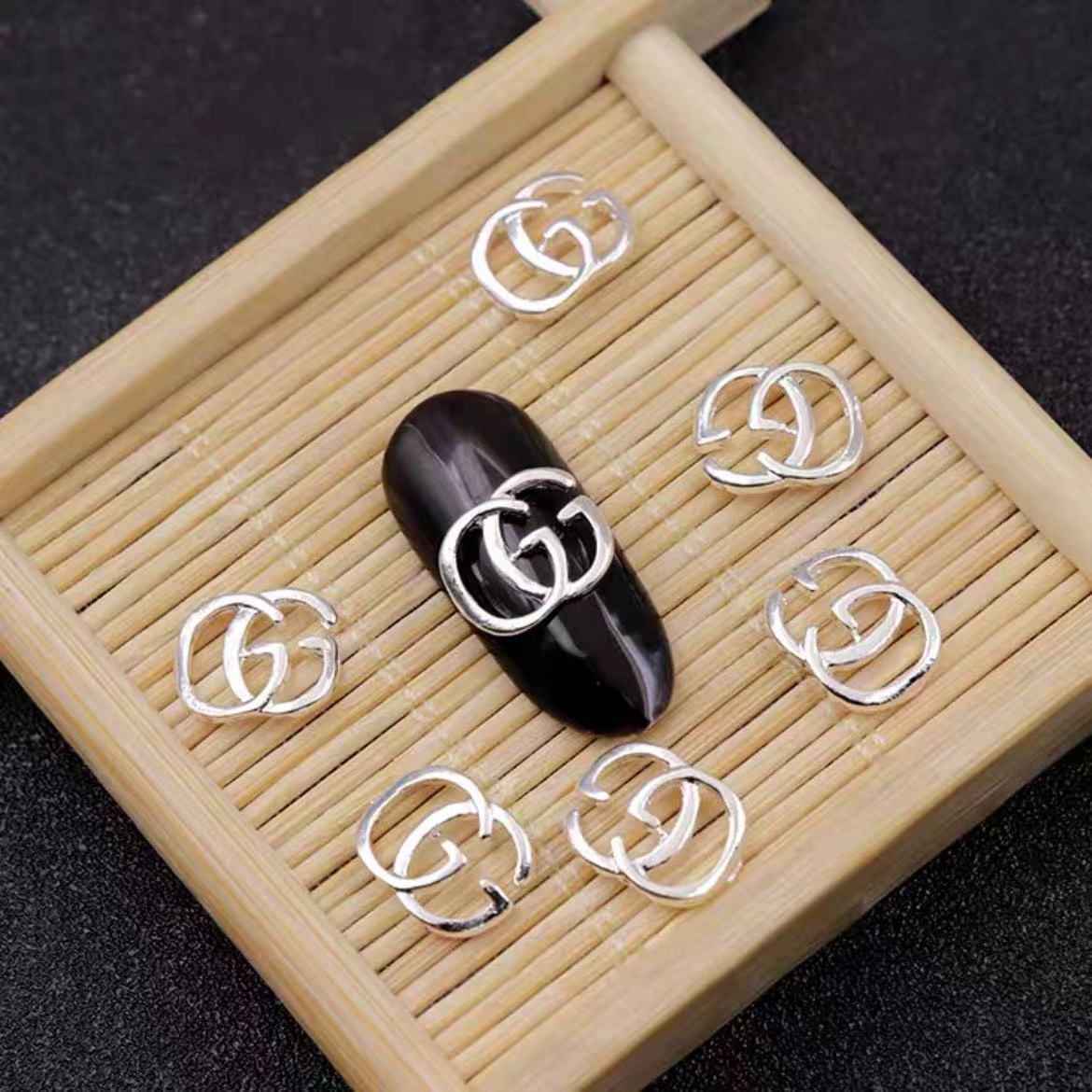 Luxury Designer Logo Nail Charms