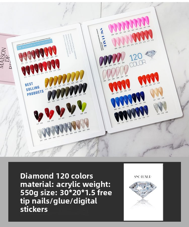 High Quality Acrylic Nail Art Swatch Book 200 /240 /308 Colors for Professional Salon and Home Use