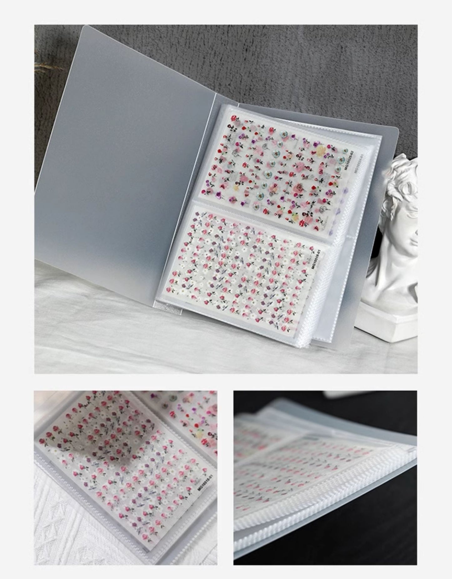 Japanese Style Simple Stickers Nail Art Storage Album