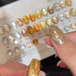 JIAO YAN SHE-12 Colors Bling Gold and Silver Glitter Gel