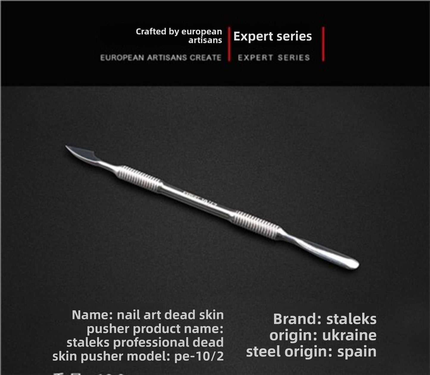 Staleks Pro  Cuticle Pusher Manicure Tool  Russian Style