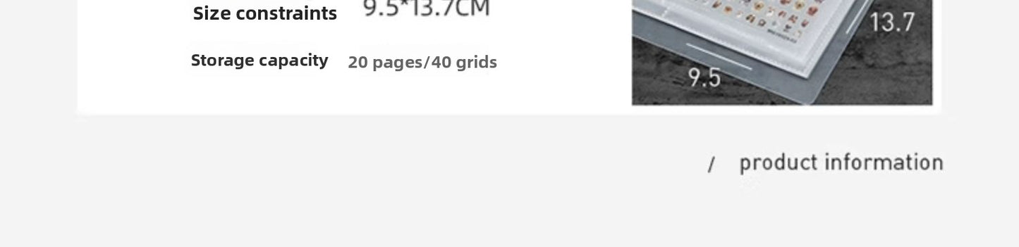 Japanese Style Simple Stickers Nail Art Storage Album