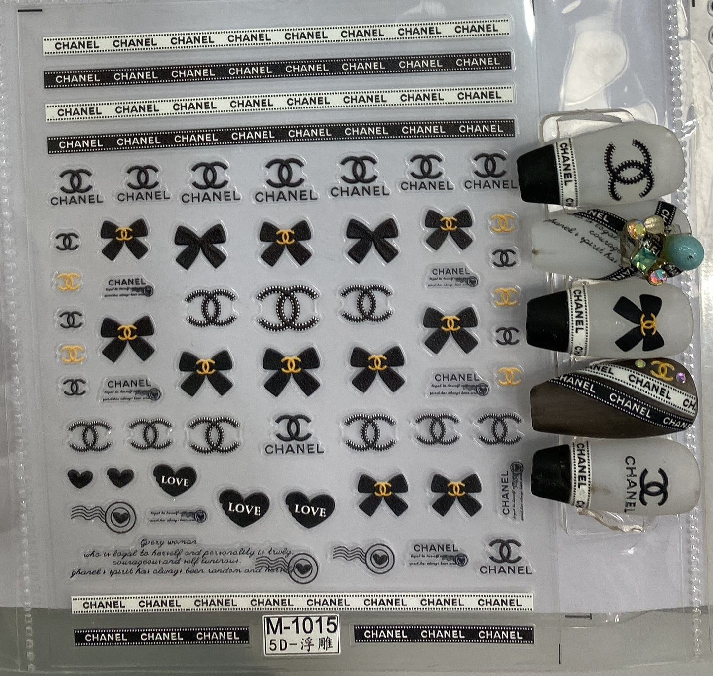 5D Luxury Designer LOGO Nail Stickers -Collection