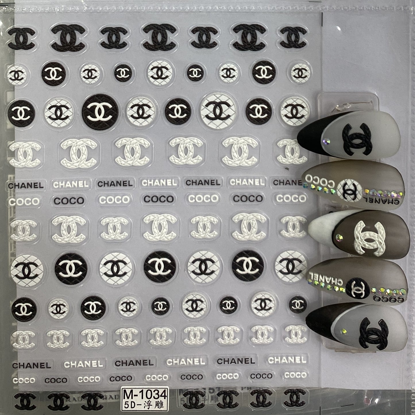 5D Luxury Designer LOGO Nail Stickers -Collection
