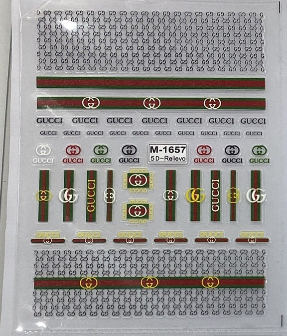 5D Luxury Designer LOGO Nail Stickers -Collection