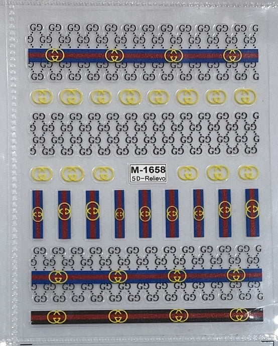 5D Luxury Designer LOGO Nail Stickers -Collection