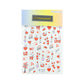 Decorated with Heart-shaped Nail Stickers