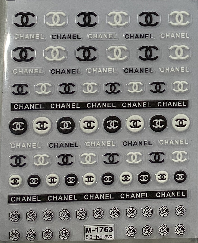 5D Luxury Designer LOGO Nail Stickers -Collection