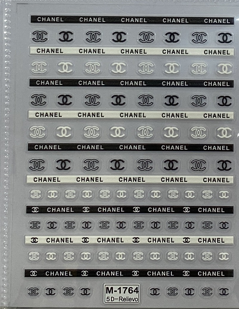 5D Luxury Designer LOGO Nail Stickers -Collection