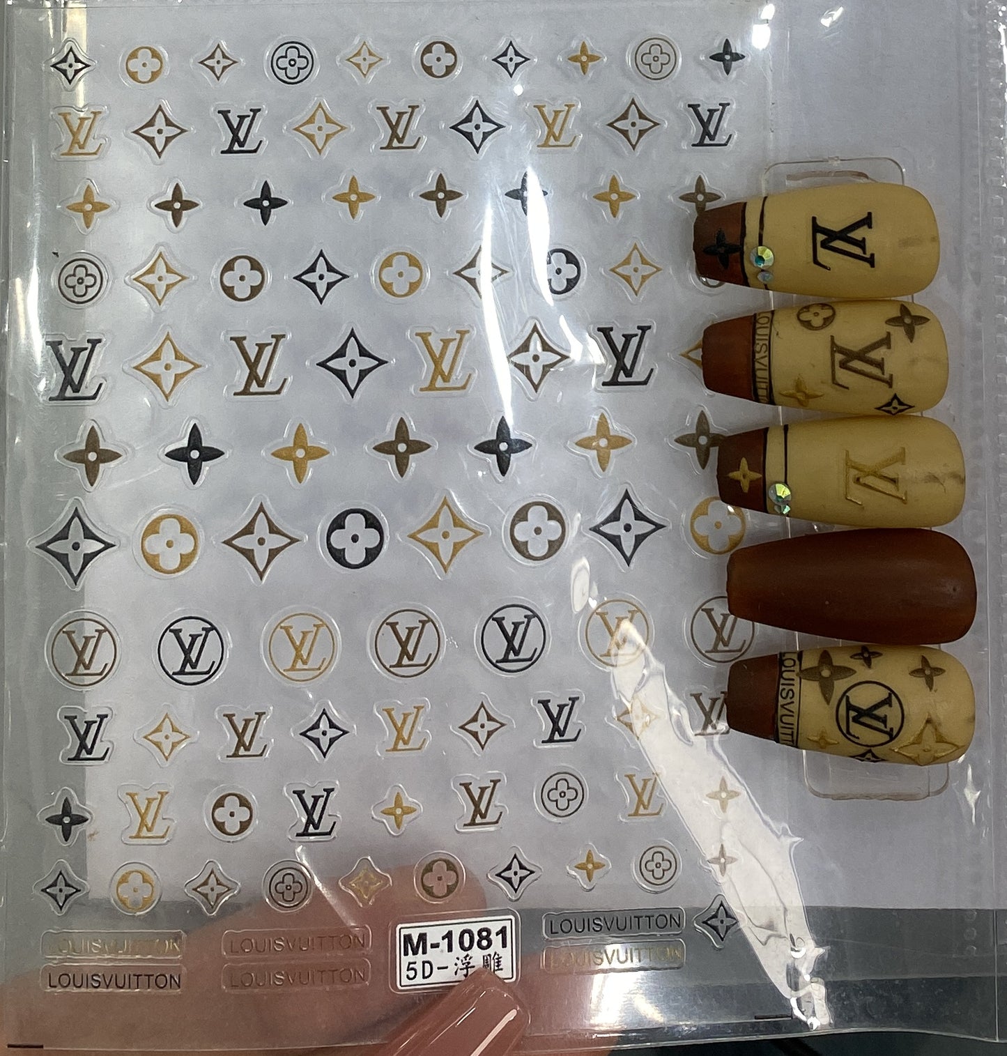 5D Luxury Designer LOGO Nail Stickers -Collection