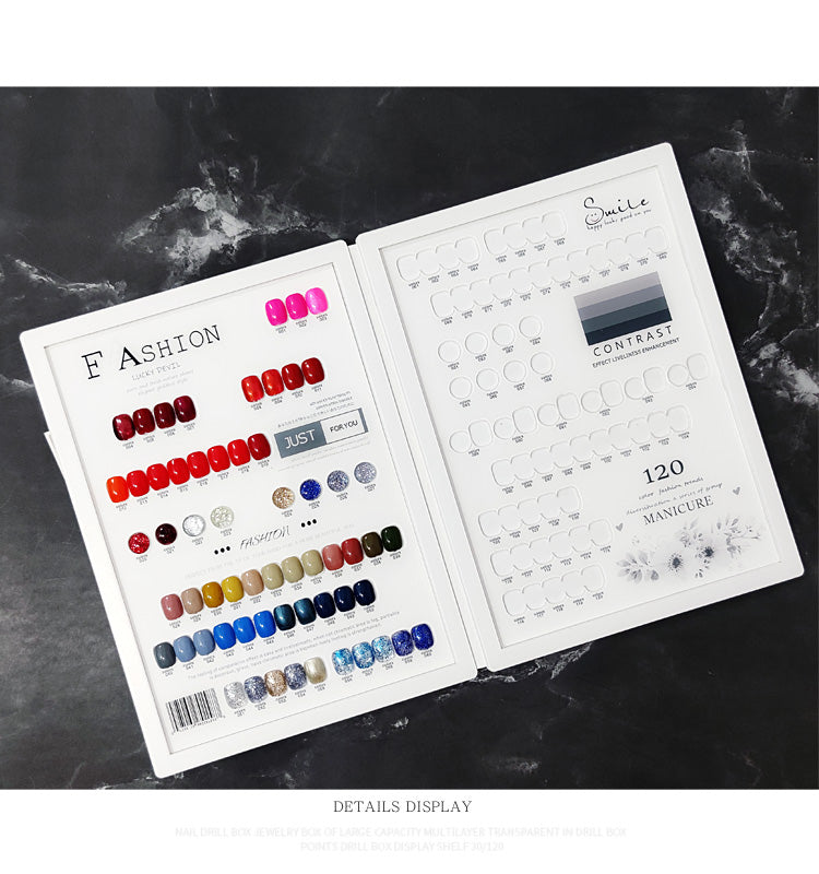High Quality Acrylic Nail Art Swatch Book 200 /240 /308 Colors for Professional Salon and Home Use