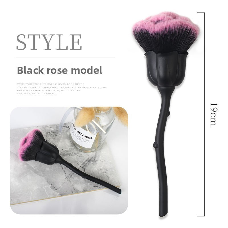 Japanese Style Nail Art Brush Rose Design Dust Cleaner