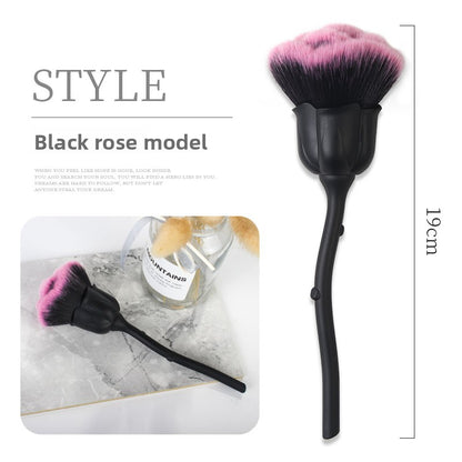 Japanese Style Nail Art Brush Rose Design Dust Cleaner