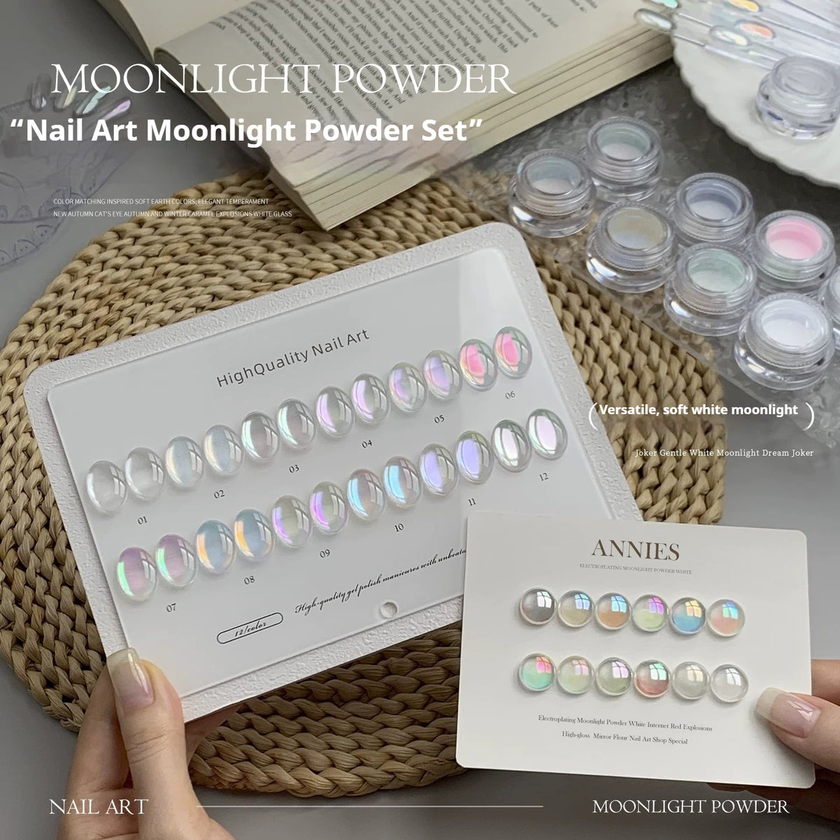 Moonlight Aurora Chrome Powder 12 Colors Set