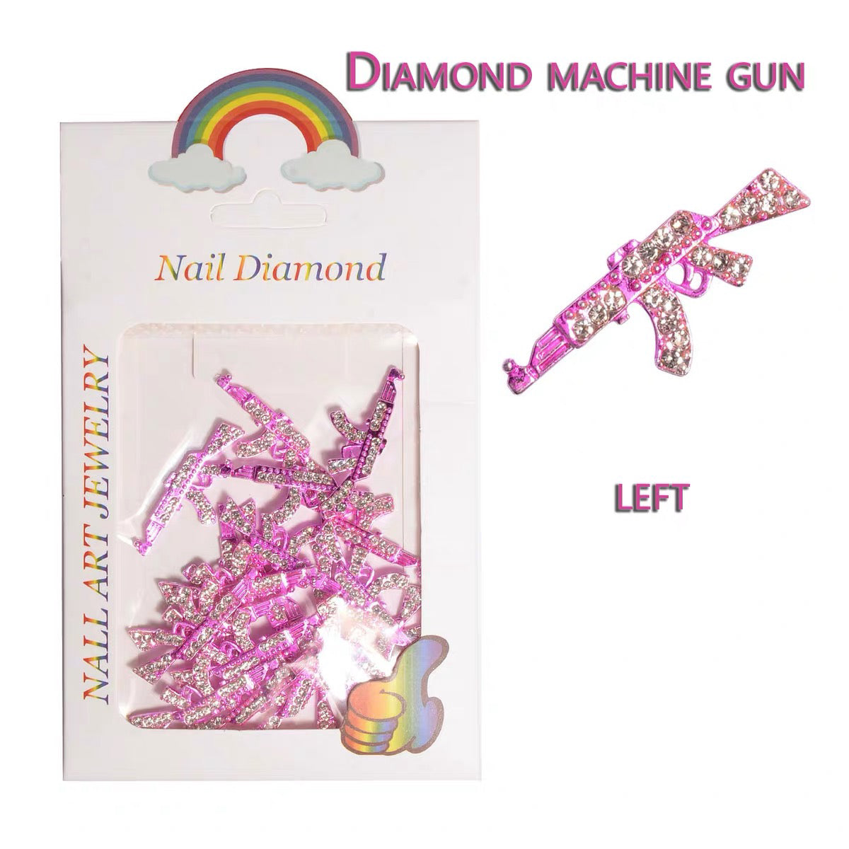 Pink Rabbit, AK Gun Model Nail Decoration