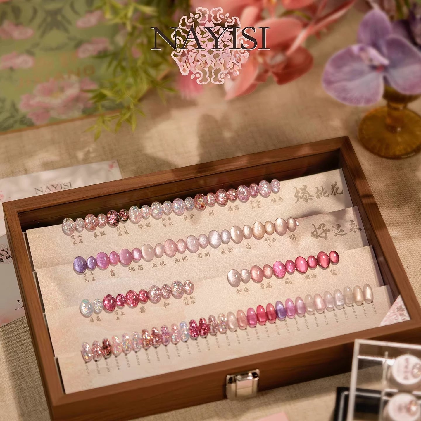 NAYISI 30 Colors Glitter and Cat Eye Collection