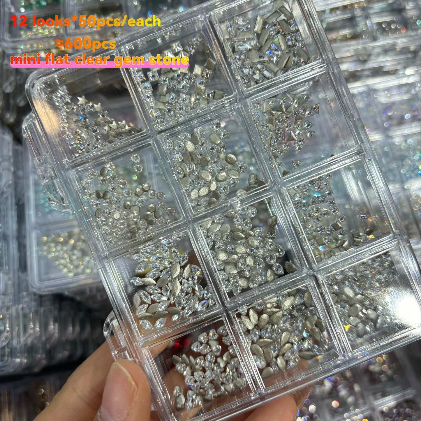 600pcs Flat Back Zircon Gem Stone for Nail Art Design